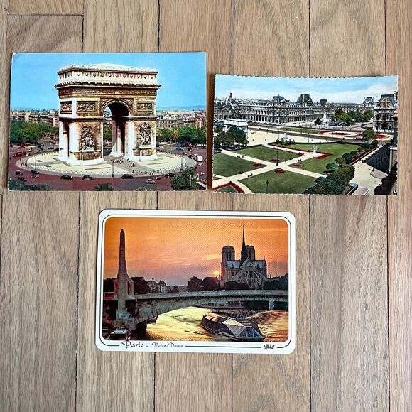 Lot 12 Vintage Travel Postcards China Jerusalem Paris Acapulco Posted Used - Picture 4 of 11